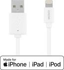 DELTACO USB-synk-/laddarkabel till iPad, iPhone och iPod, MFi, vit